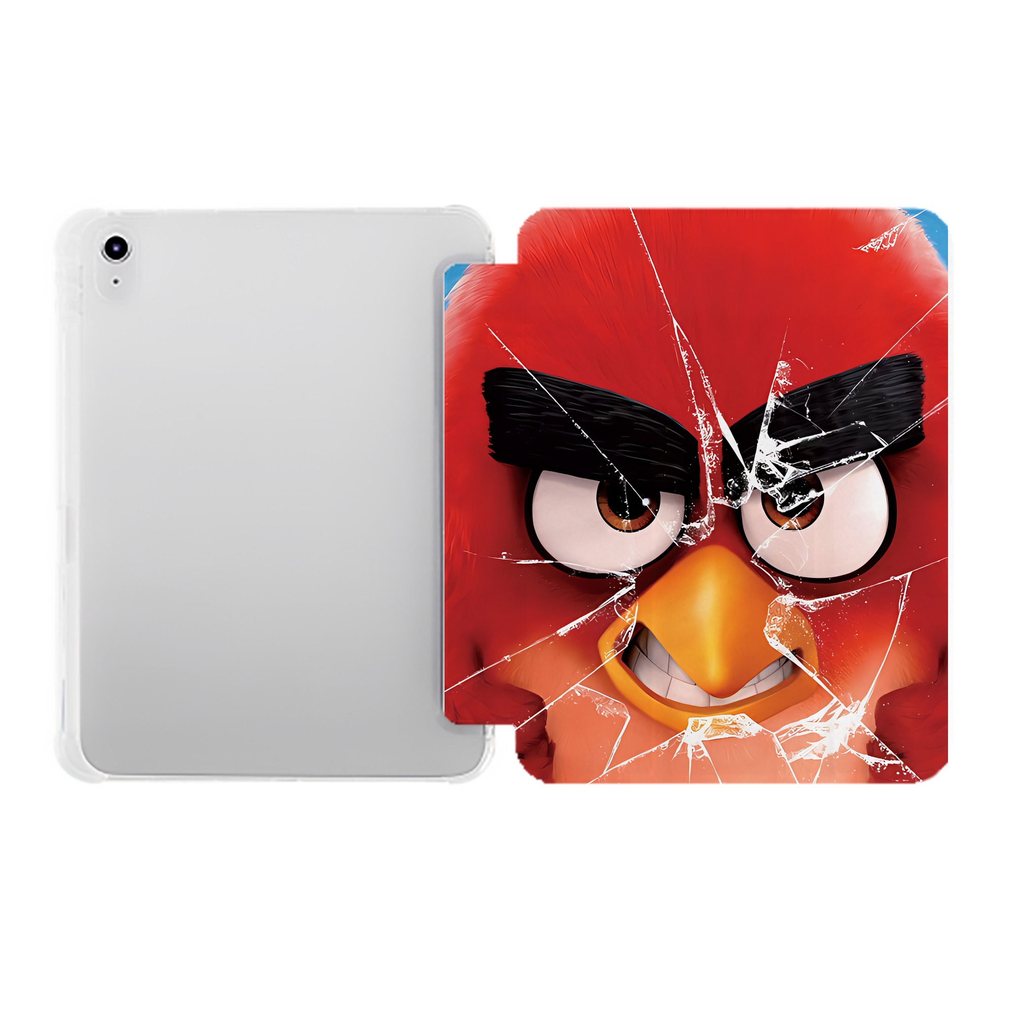 （画像用） Angry Birds アングリーバード IPad ケース ペン収納付き 三つ折りスタンド PUレザー×シリコン 対応機種9.5/10.5/10.9インチ